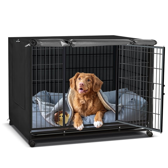 NEH Dog Crate Cover, Waterproof Crate Cover Outdoor Indoor, Medium Dog Crate Cover, Universal Fit Wire Crate Cover, Breathable Privacy Kennel Cover - Fits Pet Crates 36"L x 23"W x 25"H
