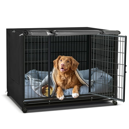 NEH Dog Crate Cover, Waterproof Crate Cover Outdoor Indoor, Small Dog Crate Cover, Universal Fit Wire Crate Cover, Breathable Privacy Kennel Cover - Fits Pet Crates 30"L x 19"W x 21"H