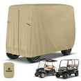 thumbnail image 1 of NEH Golf Cart Covers 4 Passenger, 2+2 Seater Waterproof Cover, 79" Long Roof, Beige, Compatible with EZGO TXT/RXV, Club Car DS/Precedent, Evolution, ICON, Yamaha Golf Cart Cover, 1 of 7