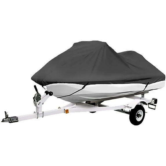 NEH Gray Trailerable PWC Personal Watercraft Cover Covers Fits 1-2 Seat Or 104"-115" Length Compatible with Waverunner, Sea Doo, Jet Ski, Polaris, Yamaha, Kawasaki Covers