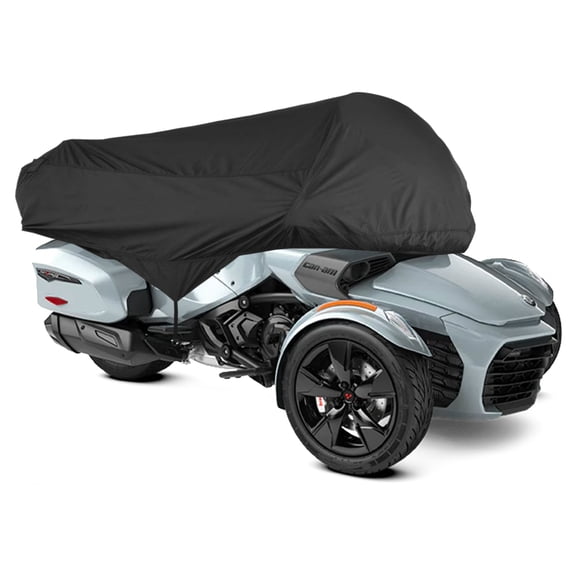 NEH Half Cover Compatible with Can-Am Spyder 2016-2022 F3-T, F3 Limited Models (With Trunk) | Waterproof, Weather Resistant Fabric, Black