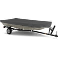 thumbnail image 1 of NEH Heavy-Duty Jon Boat Cover- Fits Most Jon Boats 12' to 14'- Waterproof, Dust & Sun Protection- 14'L x 52" W - Grey- Includes Support Pole, 1 of 8
