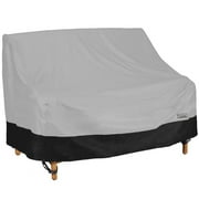 North East Harbor PFC5026 40 x 40 x 20 in. Breathable Material, Sunray Protected & Weather Resistant Storage Square Fire Pit Cover for Outdoor Patio - Gray with Black Hem