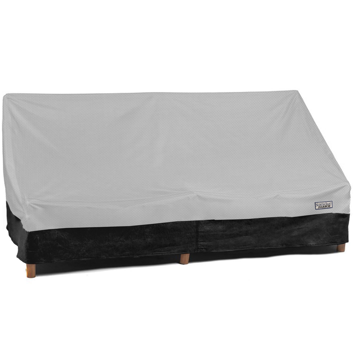 Gray and Black Weather Resistant Outdoor Patio Sofa Cover