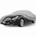 thumbnail image 1 of NEH Superior True 100% Waterproof Car Cover Covers Mid Size Sedan - All Season Protection - Gray Color - 3X Pillow Soft Inner Cotton Layer (Fits Length 150" - 170"), 1 of 5