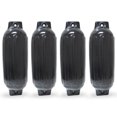 thumbnail image 1 of NEH Twin Eye Ribbed Boat Pontoon Fender 8.5" x 27" 4pcs Inflatable Vinyl Mooring Bumpers Guard Dock Docking - Black, 1 of 3