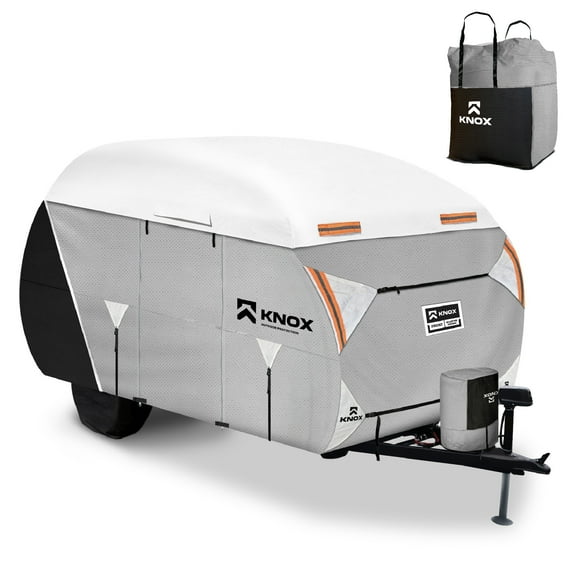 NEH Waterproof Superior Teardrop R-Pod Travel Trailer Storage Cover Fits Up To 14' Long and 6' Wide Trailers - Direct Fitment for Forest River R-Pod Model RP-151