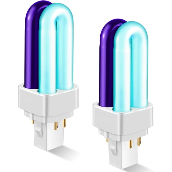 NEI 2 Pack 41050 7W Replacement Bulb, Upgraded 2 Color Bug Zapper Replacement Bulb Compatible with Dynatrap DT1050 DT1100 DT1250, 1/2 Acre Mosquito UV Light Trap Replacement Bulbs