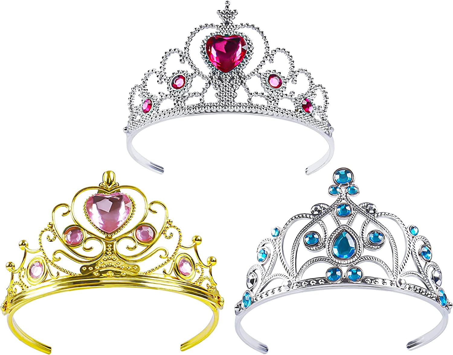 NEIJIANG Princess Tiara Crown Headpieces, Dress Up Set for Little
