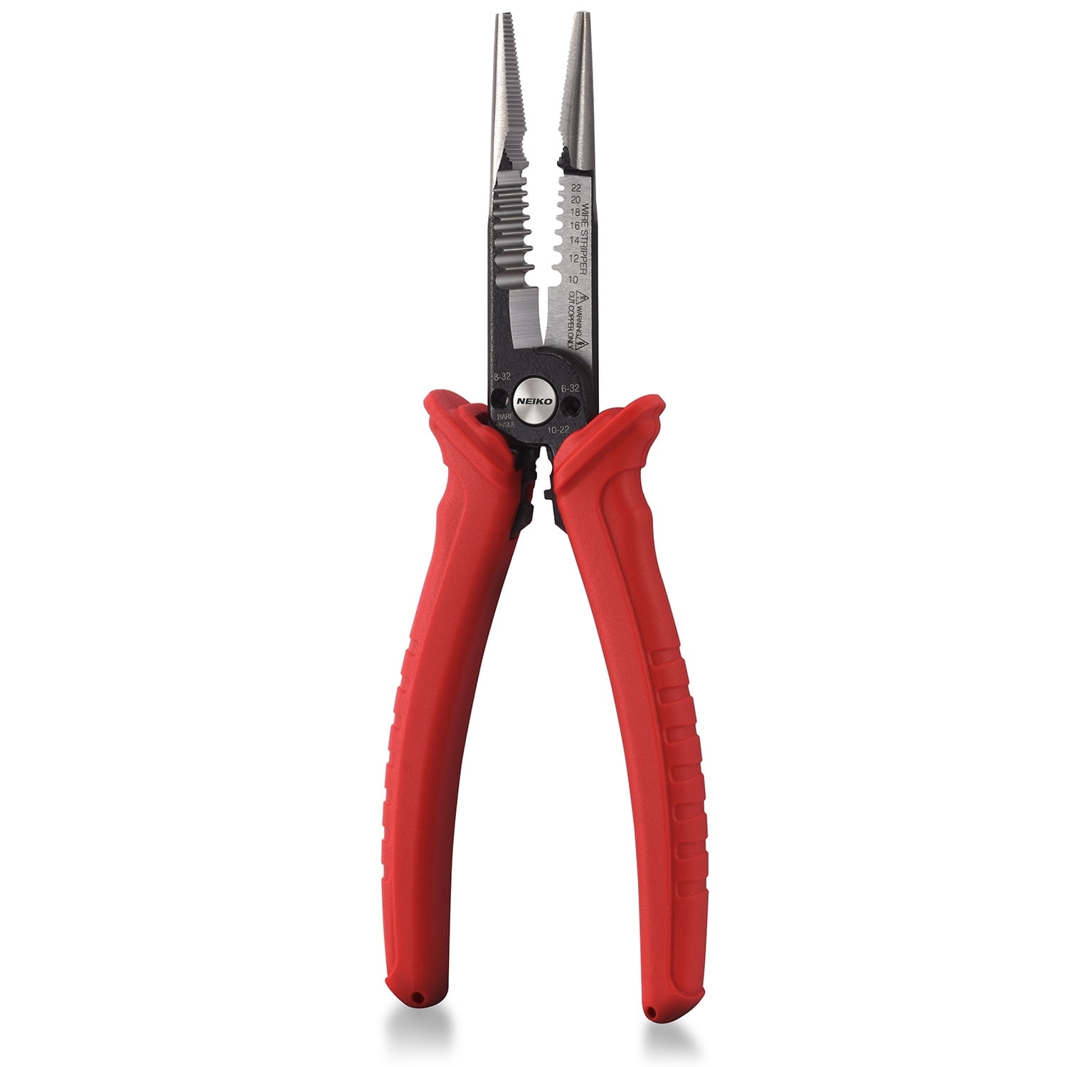 NEIKO 02038A 6-in-1 Wire Service Tool | 8-1/2" Length | Gripper, Crimper, Stripper, Cutter, Extractor, Electrician Pliers