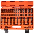 thumbnail image 1 of NEIKO 02436A 1/4 Drive Impact Socket Set 50 Piece Metric & Standard, Deep & Shallow Chrome Vanadium Steel 3/8” to 1/4” Reducer Hex Shank Adapter, 1/4 Socket Set Metric and Standard, Deep Socket Set, 1 of 7