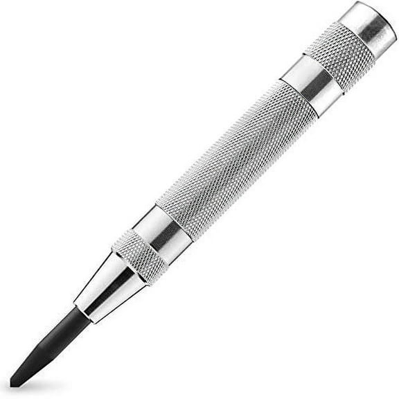 NEIKO 02639A 6-Inch Automatic Center Hole Punch with Adjustable One-Handed Spring Impact, Chrome-Plated Shank, and Premium S2 Steel Tip