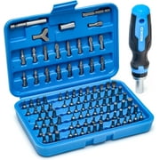 NEIKO 10082A Security Bit Set and Ratcheting Screwdriver | 101 Piece Set | Chrome Vanadium Steel | Screwdriver Bit Set Phillips, Tamperproof Torx Bits, & Flat |
