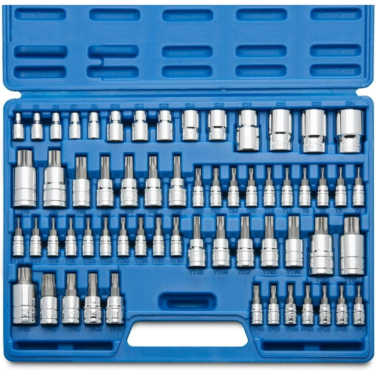NEIKO 60-Piece Master Torx Bit Socket and External Torx Socket Set