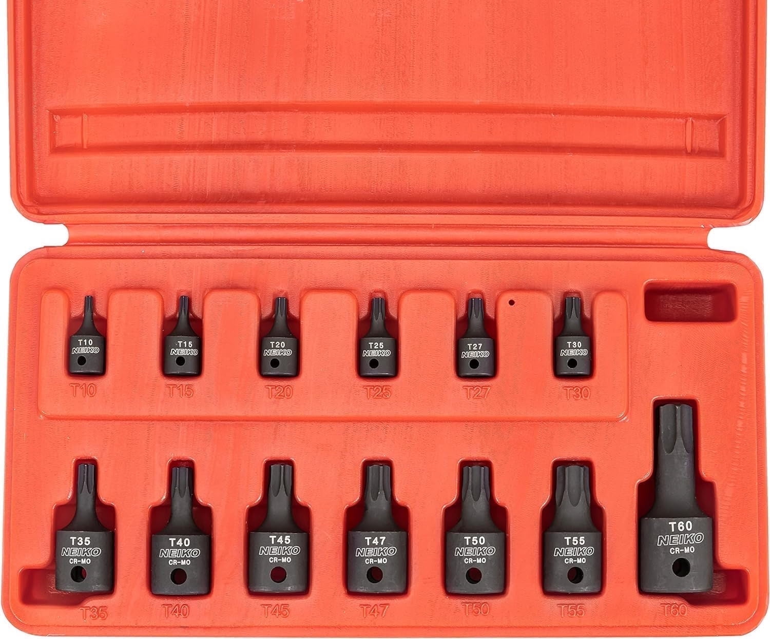 NEIKO 10281B Impact Torx Bit Socket Set, 1/4", 3/8", and 1/2" Drive, 6 ...