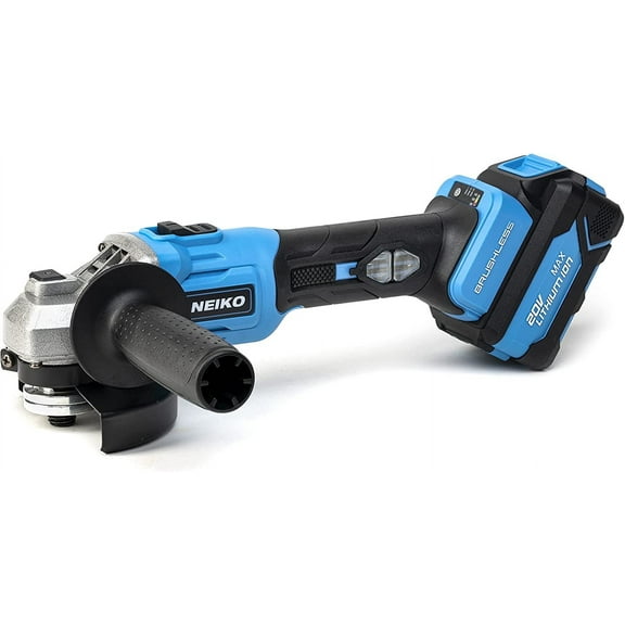 NEIKO 10881A Cordless Angle Grinder, 4 1/2-Inch Grinder with Variable Speed, 20V 4.0A Li-ion Rechargeable Battery, Powerful 8,000 rpm Brushless Motor, Grinders Power Tools, Cordless Grinder Tool