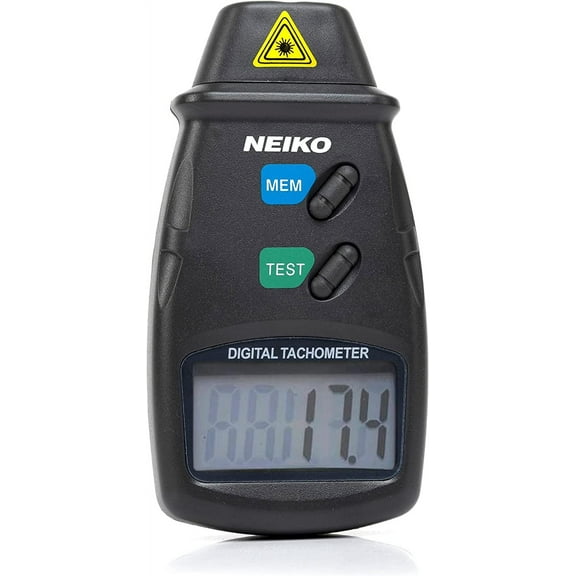 NEIKO 20713A Digital Tachometer, Noncontact Laser Photo Sensor with 2.5 to 99,999 RPM Accuracy, RPM Gauge Marker with Batteries Included