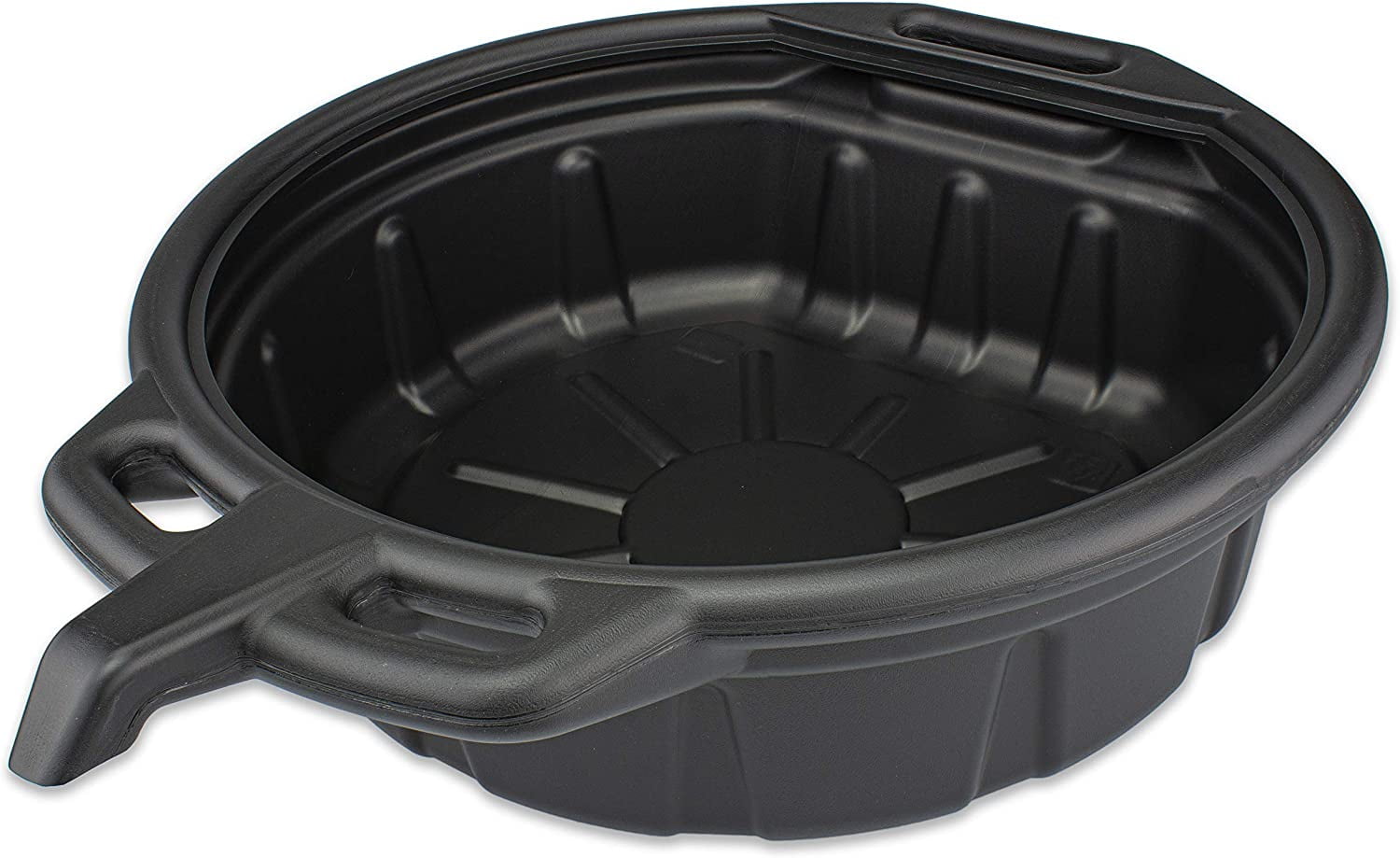 NEIKO 20762A Oil Drain Pan, Black Plastic Anti Splash, Motor Oil Drip Catcher Pan, 2 Gallon (8L) Capacity