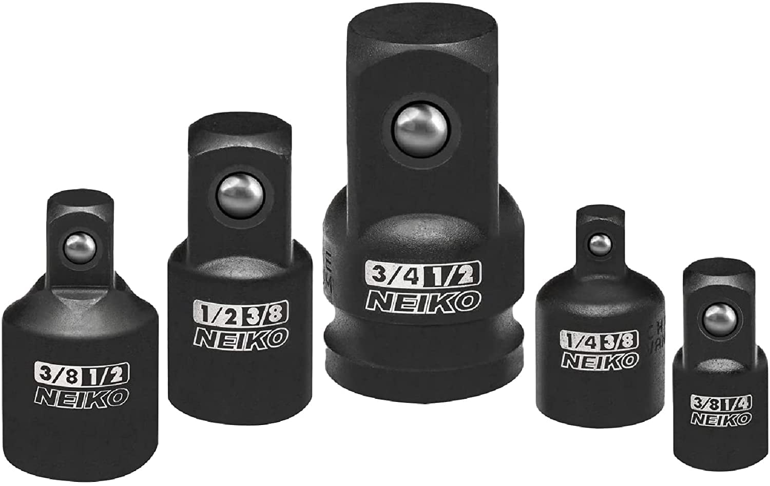 NEIKO 5-Piece Impact Socket Adapter Converter Set, SAE Grade with