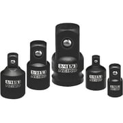 NEIKO 30249A 5 Piece Impact Socket Adapter Set, Standard SAE, 1/4, 3/8, 1/2" Cr-V Steel Impact Driver & Wrench Conversion Kit Socket Reducer, Locking Socket Adapter Set