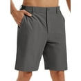 thumbnail image 1 of NEIKU Men's Casual Shorts 9" Lightweight Golf Shorts for Men Stretch with 3 Pockets Quick Dry Breathable Work Shorts Darkgray L, 1 of 8