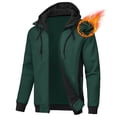 thumbnail image 1 of NEIKU Mens Zipper Hoodie Casual Hooded Sweatshirt Fleece Jacket Darkgreen-L, 1 of 5