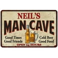 thumbnail image 1 of NEIL'S Man Cave Sign 8 x 12 High Gloss Metal 208120011237, 1 of 1