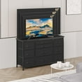 thumbnail image 1 of NEILA 10-Drawer Black Wide Storage Dresser - Stylish 55-Inch TV Stand with Integrated Power Outlet and Durable Metal Frame for Bedroom and Living Room, 1 of 8