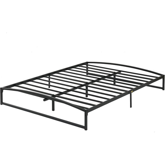 NEILA 10 Inch Queen Bed Frame – Unique Arch Design, Low Profile, Sturdy Steel Slats with 1,000 lbs Capacity, Noise-Free, No Box Spring Needed, Easy Assembly, Black Finish