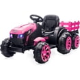 thumbnail image 1 of NEILA 12V Battery-Powered Ride-On Tractor for Kids – Dual Motor Electric Vehicle with Remote Control, 3-Speed Settings, LED Lights & USB Audio – Perfect Gift for Young Farmers,Pink, 1 of 7