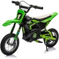 thumbnail image 1 of NEILA 24V Electric Kids Dirt Bike, 250W Ride on Motorcycle, High Speed Up to 13.6 MPH, Off-Road Motocross,Twist Grip Throttle,Metal Suspension,Air-Filled Tires for Kids Teens Age 8+ (Green), 1 of 6