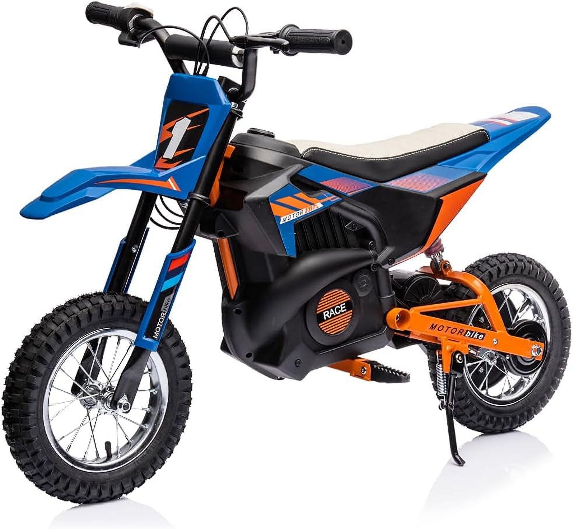 NEILA 24V Electric Kids Dirt Bike, 250W Ride on Motorcycle, High Speed Up to 13.6 MPH, Off-Road Motocross,Twist Grip Throttle,Metal Suspension,Air-Filled Tires for Kids Teens Age 8+ (Blue)