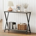 thumbnail image 1 of NEILA 33.5” Console Table, Sofa Tables Narrow Entryway Table, Shelf and Metal Frame,Behind Couch Table Industrial Hallway Table for Living Room, Bedroom, Foyer，Grey, 1 of 9