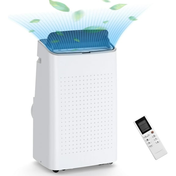 NEILA Air Conditioner,14,000 BTU Room Air Conditioners Cools up to 350 Sq.ft, Portable AC Built-in Cool with Dehumidifier and Fan Modes,Remote Control and Easy Window Installation Kit,Black Top