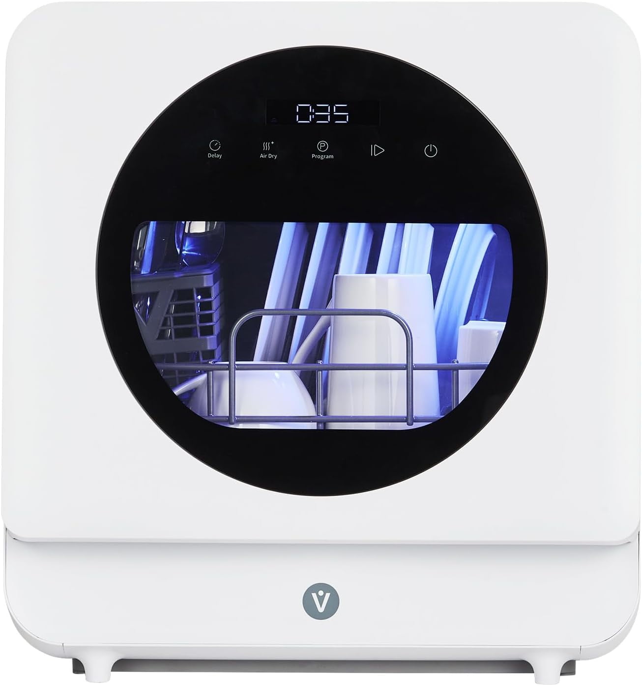 NEILA Dishwasher Countertop Compact Portable Dishwasher with Faucet & Self-Priming Water Modes - 6 Programs Ideal for RV & Apartments, No Hookup Needed