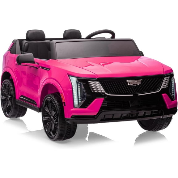 NEILA Licensed 24V Battery Powered Ride-On Electric Car with Remote Control - 2 Seats, 4 Wheel Shock Absorbers, Smooth Start, Music, LED Lights for Boys and Girls Aged 3 to 8,Pink