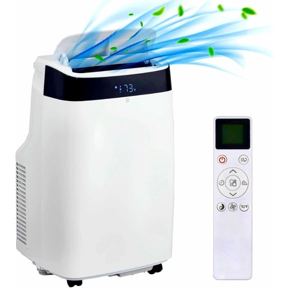 NEILA Portable Air Conditioner for Room Up to 500 Sq. Ft, 4-In-1 Portable AC Unit with Dehumidifier, Multi-Speed Fan, Sleep Mode, Remote Control, and 24-Hour Timer, 15,000 BTU.Dark Grey