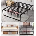 thumbnail image 1 of NEILA Queen Size Metal Bed Frame, 13 Inch Platform Bedframe with 3 in 1 Steel Support, Heavy Duty Metal Platform Bed Frame No Box Spring Needed Mattress Foundation Easy to Assemble, Black, 1 of 11