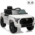 thumbnail image 1 of NEILA Toyota Licensed 12V Kids Ride on Truck Car Battery Powered Electric Fun Toys with Remote Control, Spring Suspension, 3 Speeds, LED Lights, Ride on Toy for 3-8 Years Boys & Girls (White), 1 of 7