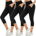 thumbnail image 1 of NEIRID 3 Pack Leggings with Pockets for Women,High Waisted Tummy Control Workout Yoga Pants, 1 of 6