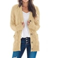 thumbnail image 1 of NEIRID Women's 2025 Fall Long Sleeve Cable Knit Sweater Open Front Cardigan Button Loose Outerwear, 1 of 6