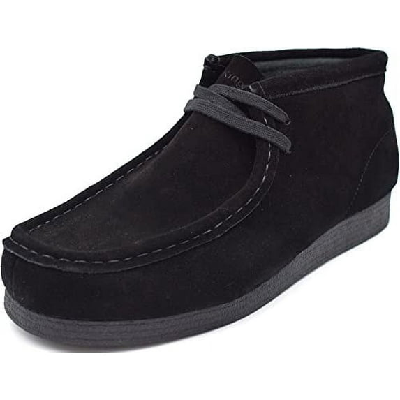 NEKTA /ke'nekt/ Kingston Suede Chukka Boots for Men - Men's High-Top Casual Boots Black Suede 12