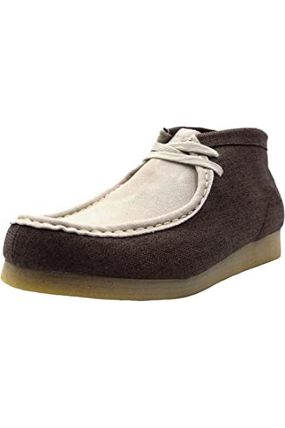 /ke'nekt/Kingston Textile Chukka Boots for Men - Men's High-Top Casual Boots Brown/Tan 10.5
