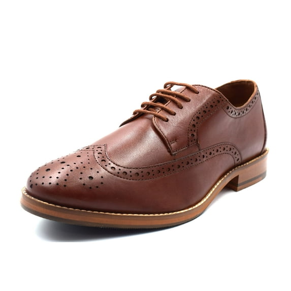 NEKTA /ke'nekt/ Men's Dress Shoes - Leather Lace-up Oxford - Casual Dress Shoes for Men Tan 9.5