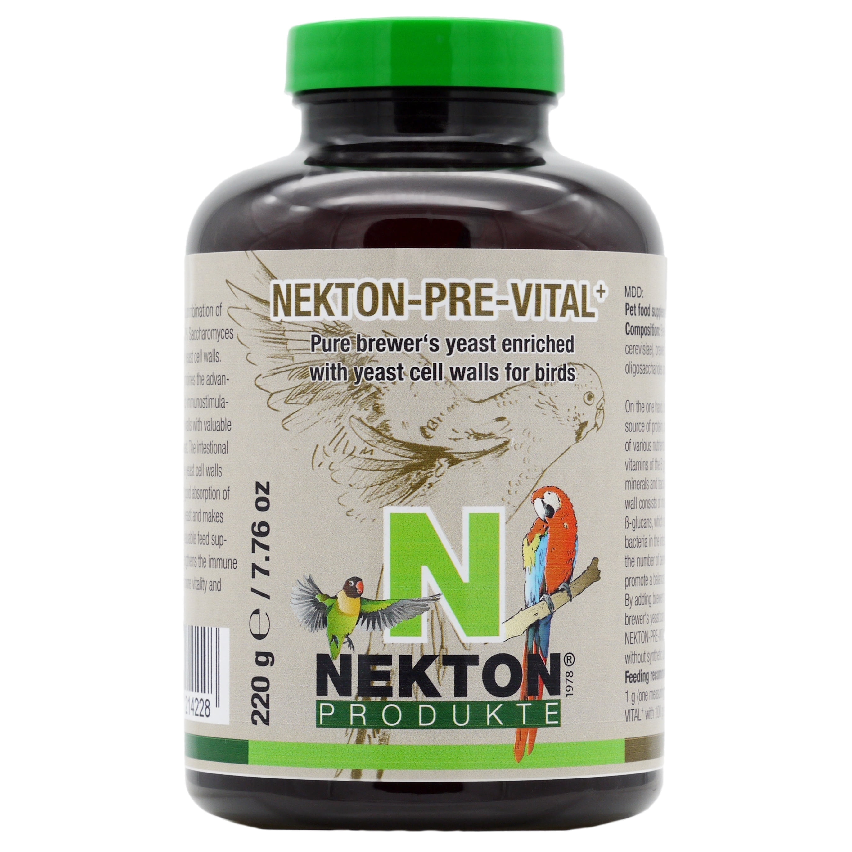 NEKTON-Pre-Vital+ Prebiotic Bird Supplement 7.76oz (220gm)