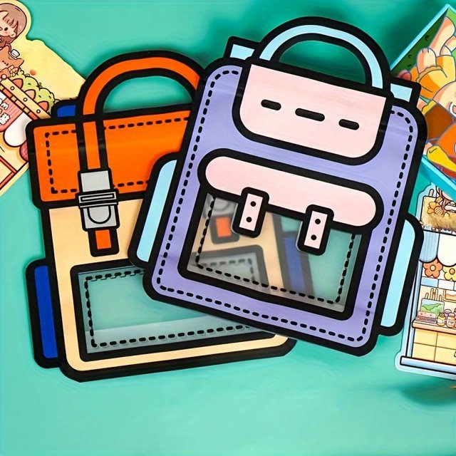 NELESS Portable Goodies Bag Backpack Shaped Candy Snack Bag Cartoon