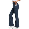 thumbnail image 1 of NELEUS ButterSoftFlex Womens Flare Leggings Athletic Yoga Workout Pants Bootcut High Waist with Side Pockets,Navy Blue,US Size M, 1 of 10