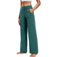 thumbnail image 1 of NELEUS ButterSoftFlex Womens Wide Leg Pants Athletic Yoga Legging Casual Sweatpants with Side Pockets,Dark Green,US Size M, 1 of 11