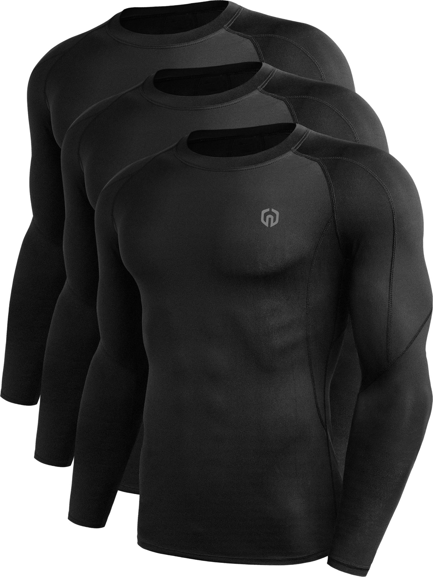 NELEUS Men's Dry Fit Long Sleeve Compression Shirts, Quick-Drying