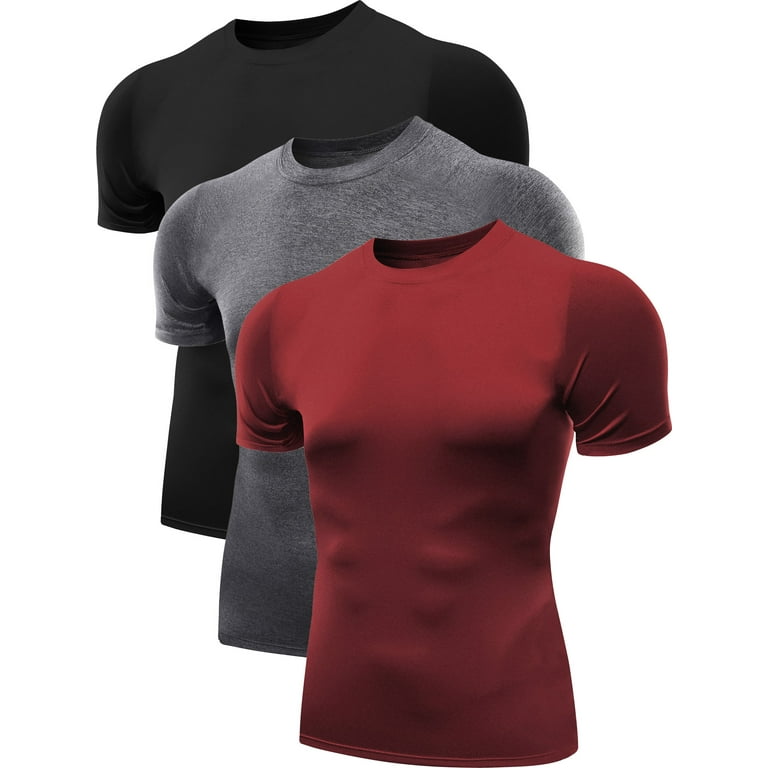 NELEUS Men's 3 Pack Dry Fit Performance Athletic T-Shirts With